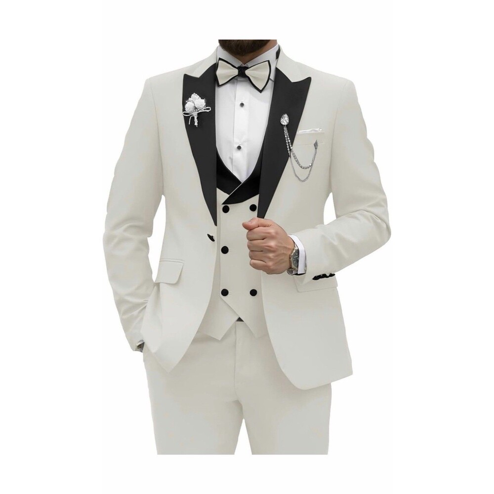 Business Formal Prom Wedding Suit for Men Slim Fit Tuxedo Party Wear Set